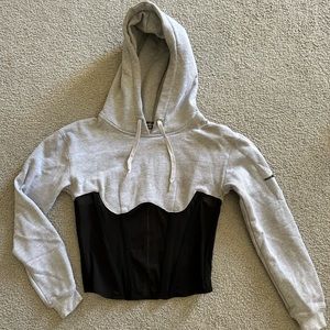 Maniere de Voir Corset Fitted Hoodie